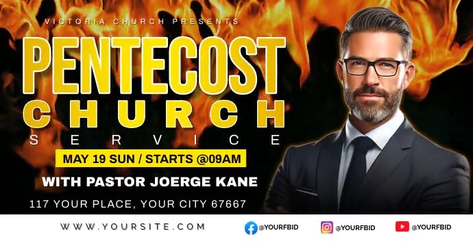 Pentecost sunday Gambar Bersama Facebook template