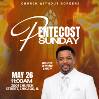 Pentecost Sunday Flyer Сообщение Instagram template
