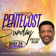 Pentecost Sunday Flyer Wpis na Instagrama template