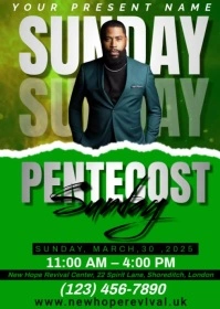 pentecost sunday service A6 template
