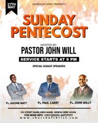 PENTECOST SUNDAY SERVICE Instagram Portrait template