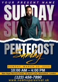 pentecost sunday service A6 template
