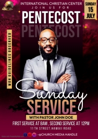 pentecost sunday service A1 template
