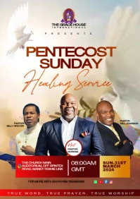 Pentecost Sunday service template A4