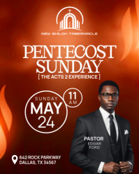 Rojo Pentecost Sunday Church Event Instagram Portrait Template