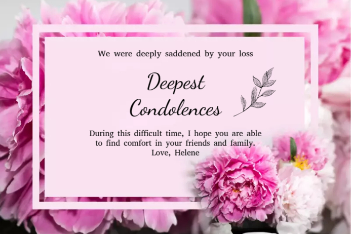 Floral Sympathy Card Labels Template | PosterMyWall