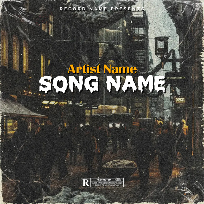 People Album Cover music art trap mixtape rap Capa de álbum template
