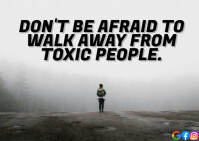 White PEOPLE AND AFRAID QUOTE TEMPLATE A6