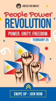 People Power Revolution Instagram Story Video Instagram-Story template