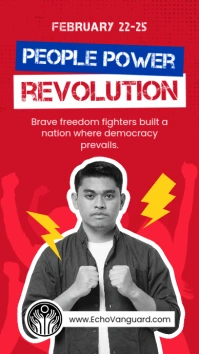 People Power Revolution Red Instagram Story Indaba yaku-Instagram template