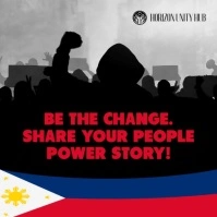 People Power Revolution Square Slideshow template