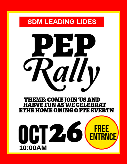 Pep rally Template | PosterMyWall