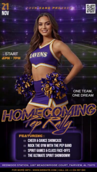 Pep Rally Digital Display (9:16) template