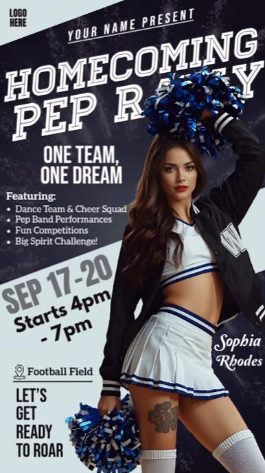 Pep Rally  Digital Display (9:16) template