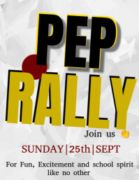 Pep rally flyer design template