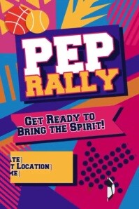Pep Rally Poster Ad Flyer Template