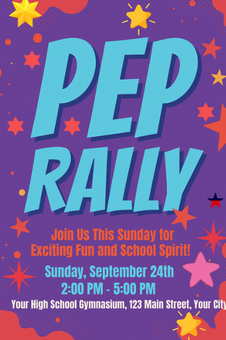 Pep Rally Visual PEP RALLY POSTER Templat | PosterMyWall