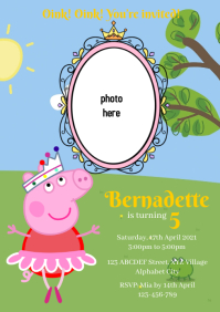 Peppa Pig Birthday Invitation Template | PosterMyWall