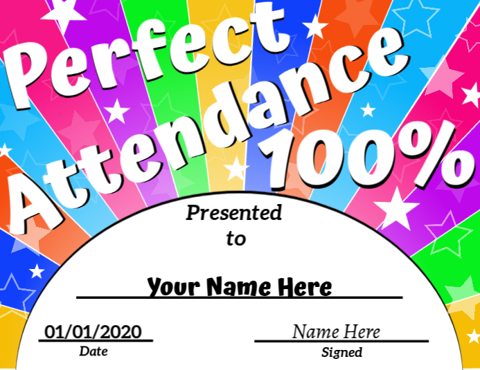 Perfect Attendance Flyer (US Letter) template