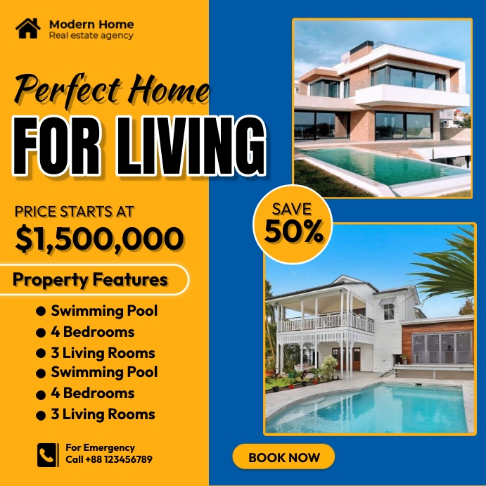 Perfect Home Template Instagram 帖子