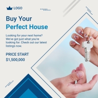 Perfect House Real Estate Promo Instagram Ad template
