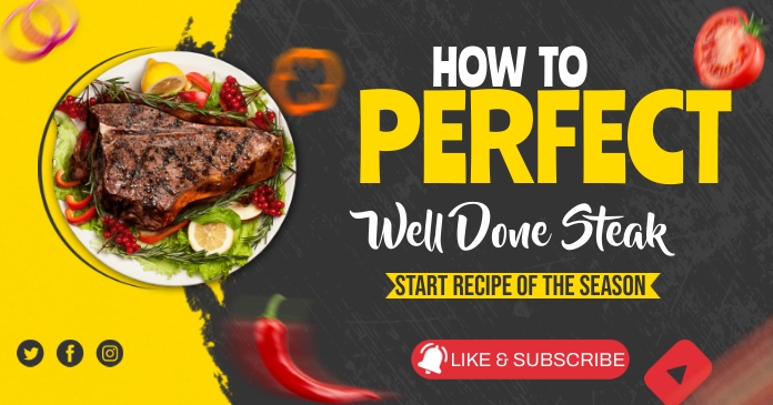 Perfect Steak Offer Obraz udostępniany na Facebooku template