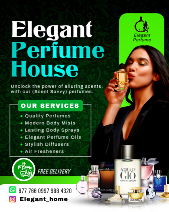 Perfume house fragrance cologne scent bouquet musk shop promotion ...