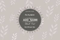 Perfume Label with Grey Minimalist background template