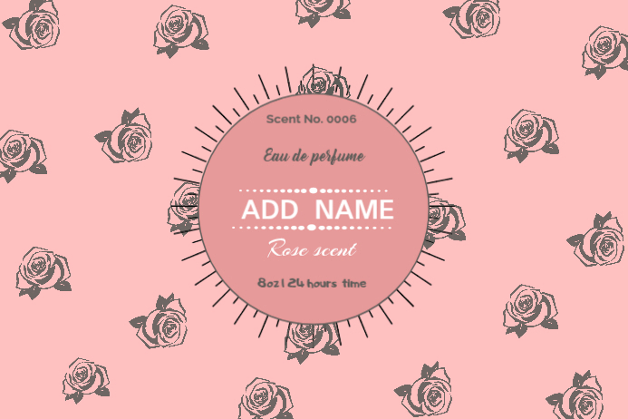 Pink Perfume Label Labels Template | PosterMyWall