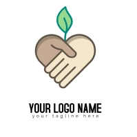 Permaculture Basic needs Donation Food Logótipo template