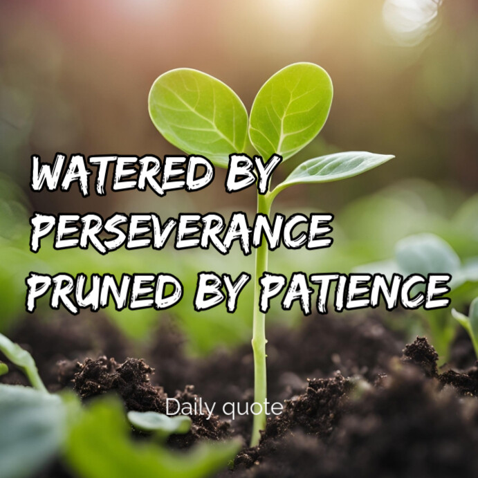Example For Patience Perseverance and Patience Quote Template | PosterMyWall