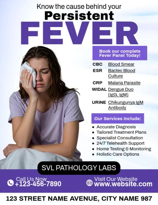 Persistent Fever Template 传单(美国信函)