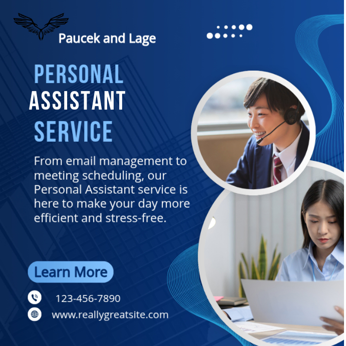 Personal Assistant Post Plantilla de Personal Assistant Service Instagram Post | PosterMyWall