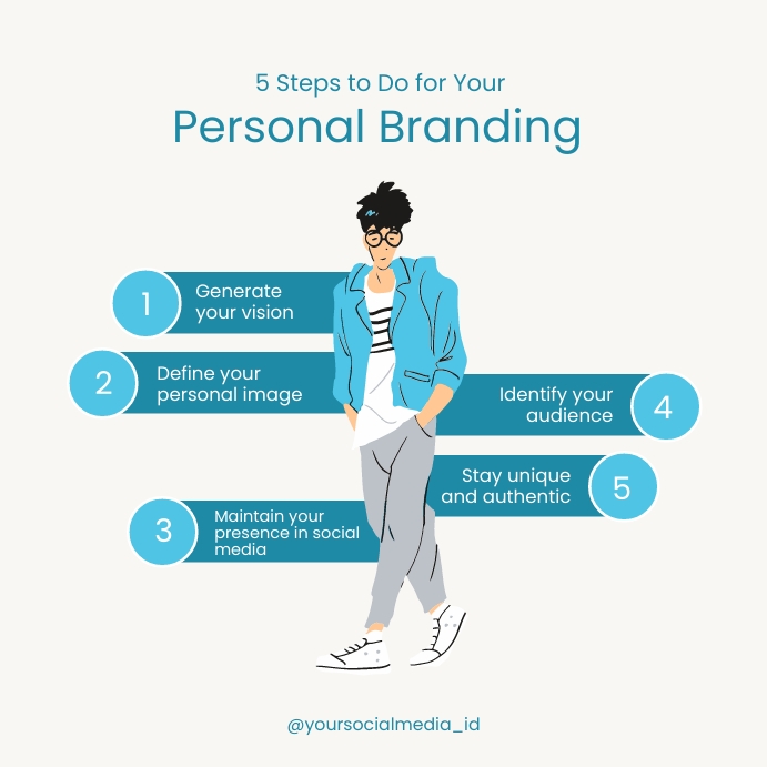 personal branding template โพสต์บน Instagram