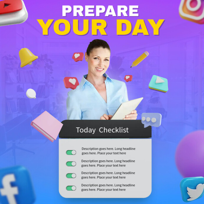 Personalized Checklist Example Plantilla de Personal Checklist | PosterMyWall