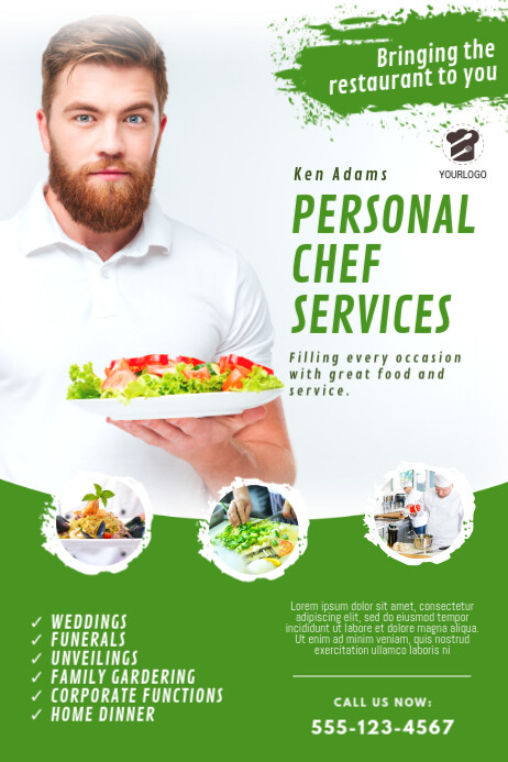 Personal Chef Catering Service Flyer Template | PosterMyWall