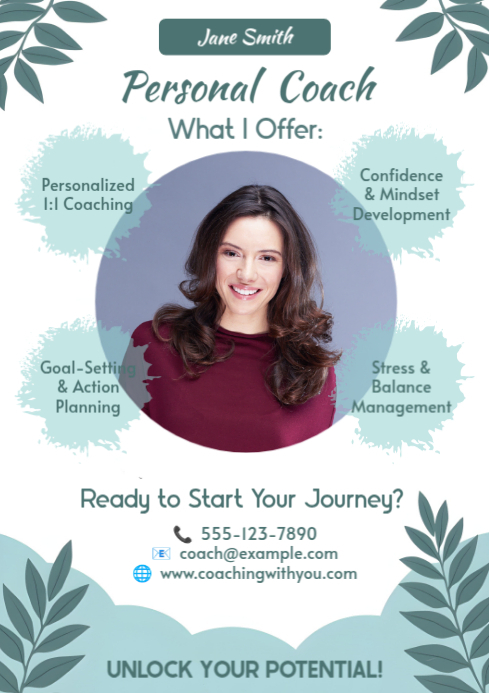 Personal Coach Coaching Flyer Template Design | PosterMyWall