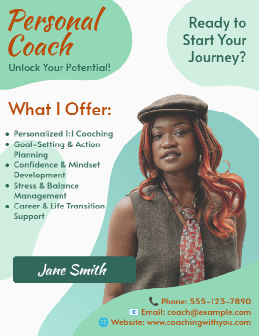 Coaching Flyer Examples Personal Coach Coaching Flyer Template Design | PosterMyWall