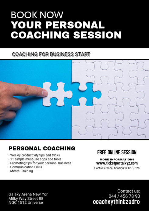 Copy of Personal Coaching Life Business Start up Ad | PosterMyWall