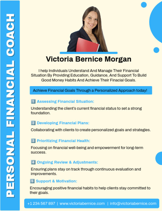 Personal Financial Profile Design Flyer (US Letter) template