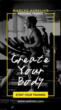 personal gym training advertisement whatsapp Historia de Instagram template