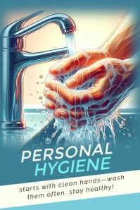 Personal hygiene Poster template