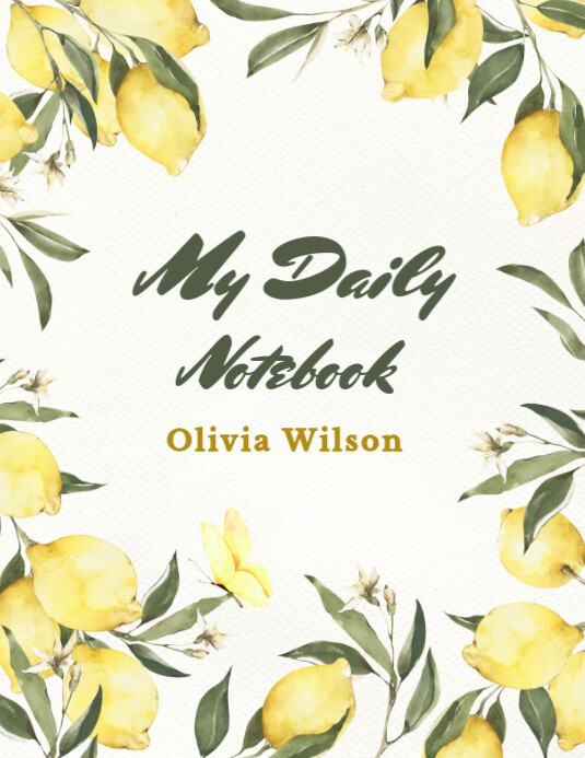 Personal Notebook Cover Template | PosterMyWall