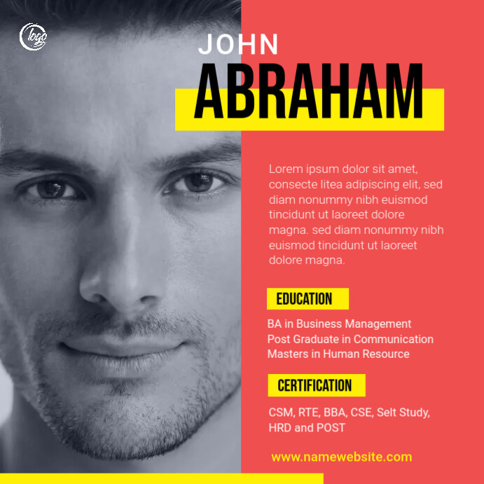 Personal Profile Template PosterMyWall