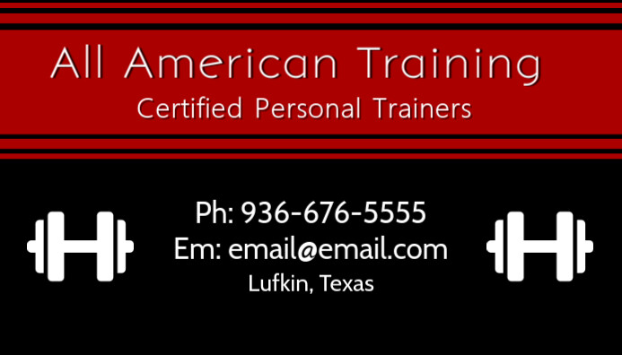 Personal Trainer Business Card template