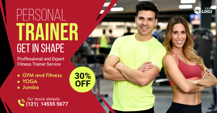 Personal Trainer banner ad Template | PosterMyWall