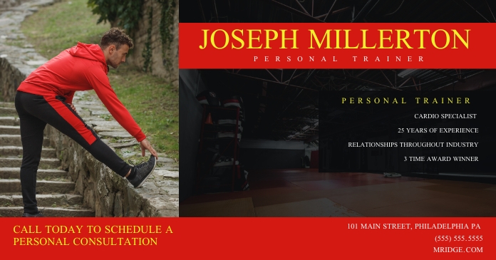 Personal Trainer Facebook Shared Image template