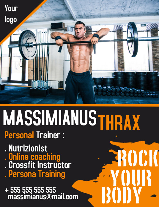 Personal trainer flyer for bodybuilding Template PosterMyWall