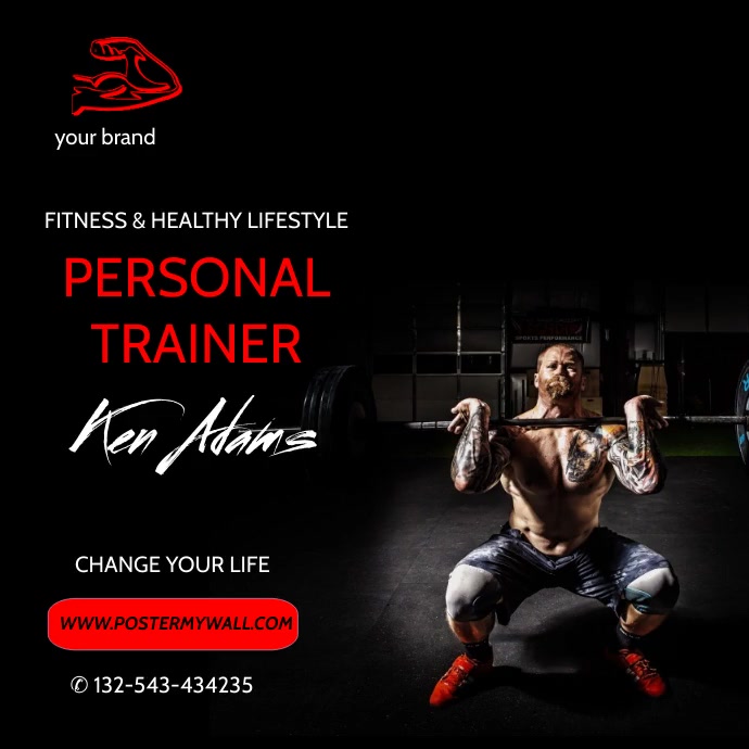 Copy of Personal Trainer Promote ad for instagram | PosterMyWall