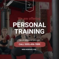Personal Trainer Video Ad Template Square (1:1)